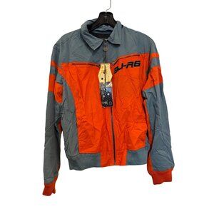 Basic House Mens Orange & Gray Colorblock Jacket  New With Tags